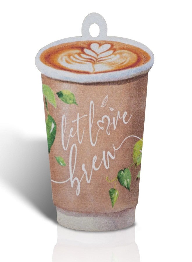 Summer-Ray.com Summer-Ray 50pcs Let Love Brew Coffee Cup Gift Tags Perfect for Wedding and Bridal Shower Party (Brown) - Image 1